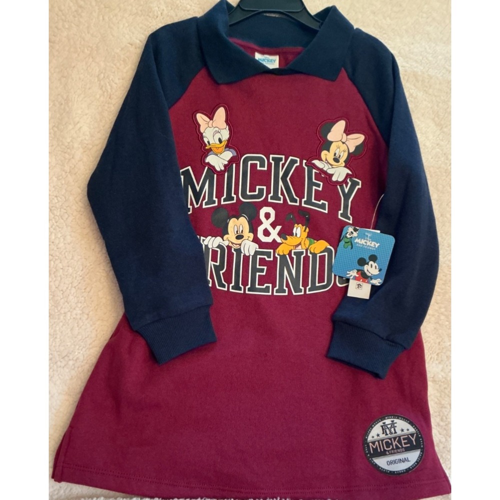 Disney's Mickey and Friends Long Sleeve Dress Size 5T NWT Original Mickey Patch